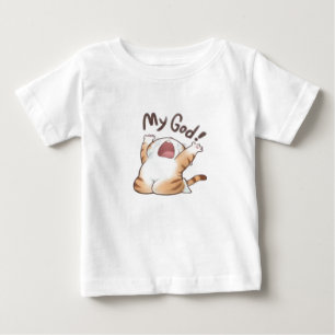 Pour Bébé Mignonne Crier Mème de chat Drôle T-Shirt