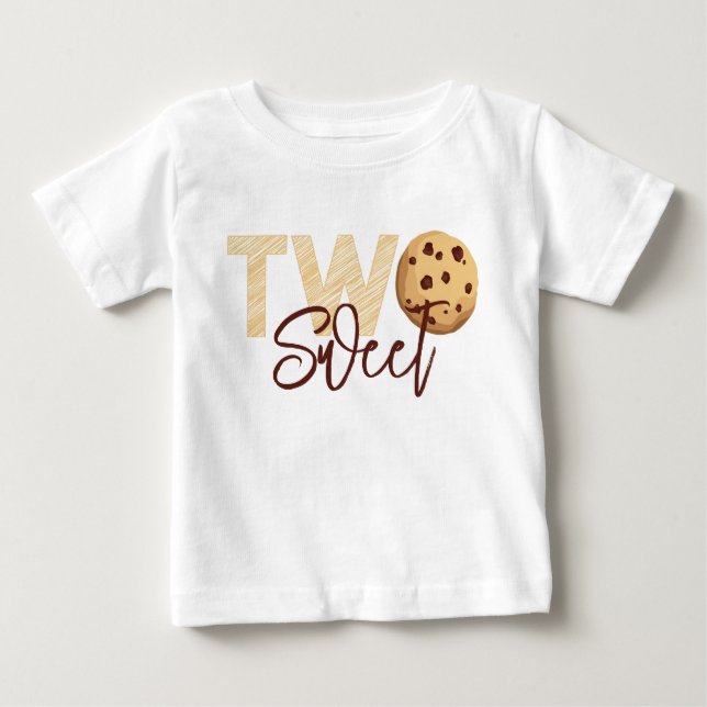 Pour Bébé Milk & Cookies "Two Sweet" 2e T-shirt d'anniversai (Devant)