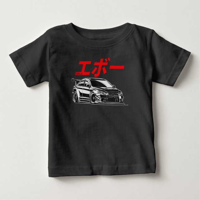 Pour Bébé Mitsubishi EVO Japon Style T-shirt Homme Femmes (Devant)