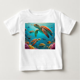 Pour Bébé Modèle de T-shirt Sea Turtle Family Adventure