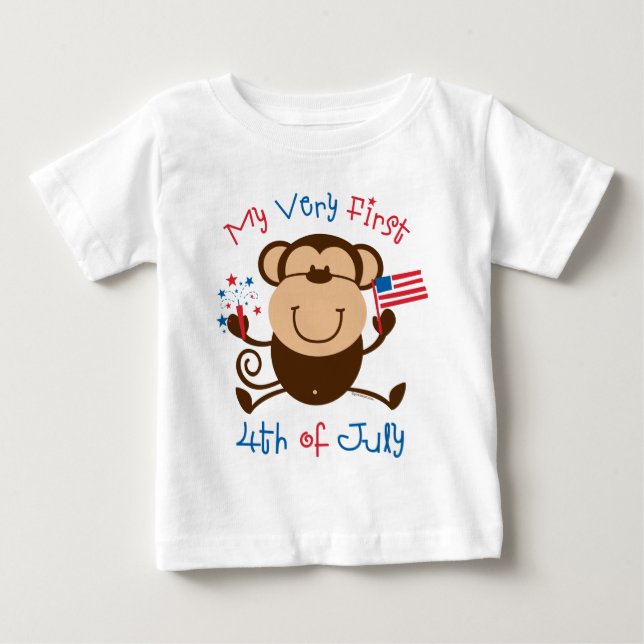 Pour Bébé Mon 1er T-shirt enfant singe de la 4e génération (Devant)