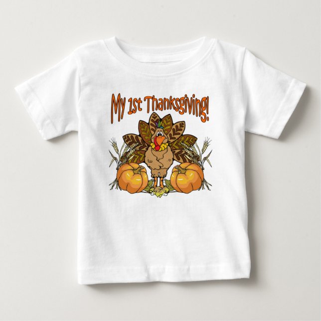 Pour Bébé Mon ęr T-shirt de thanksgiving (Devant)