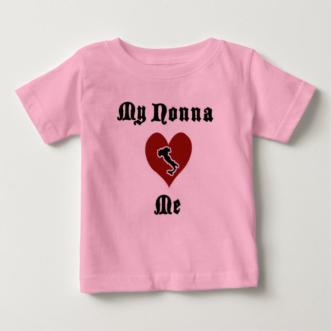 Pour Bébé Mon Nonna m'aime T-shirt d'enfant en bas âge (Devant)
