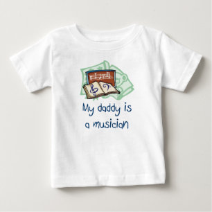 Pour Bébé Mon papa est un T-shirt de nourrisson de musicien