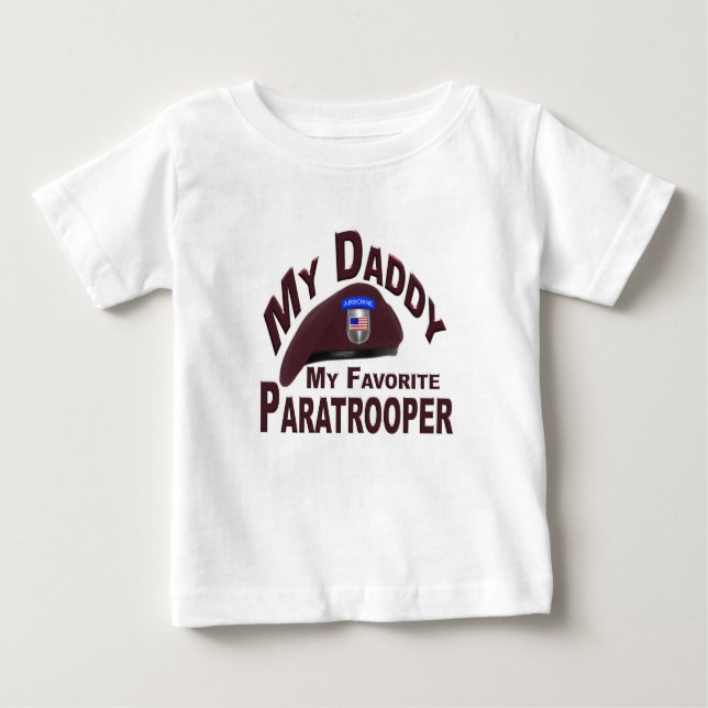 Pour Bébé Mon papa mon T-shirt préféré de parachutiste (Devant)