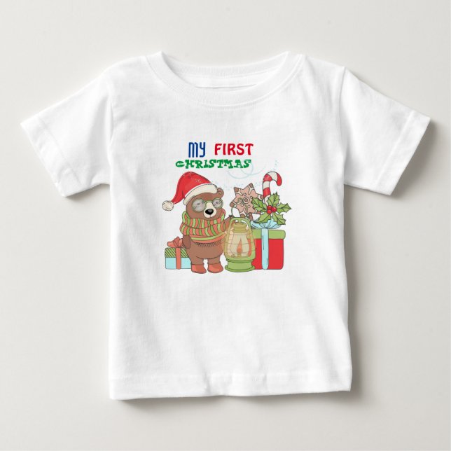 Pour Bébé Mon premier T-shirt BabY de Noël (Devant)