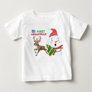 Pour Bébé Mon premier T-shirt BabY de Noël