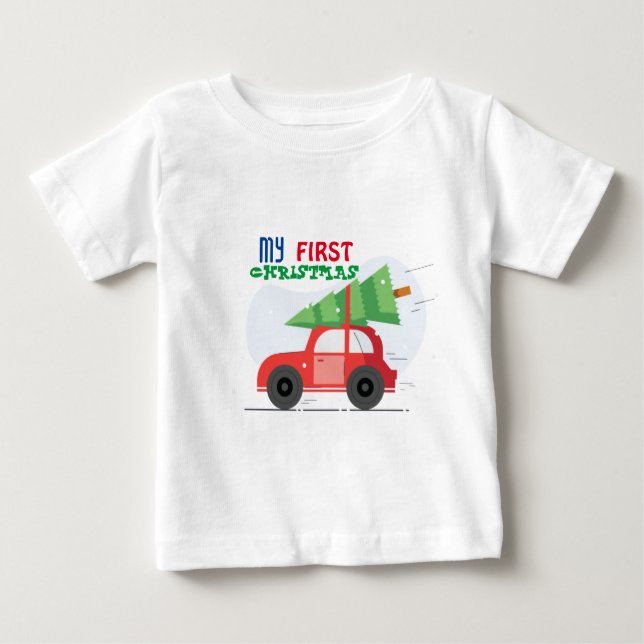 Pour Bébé Mon premier T-shirt BabY de Noël (Devant)