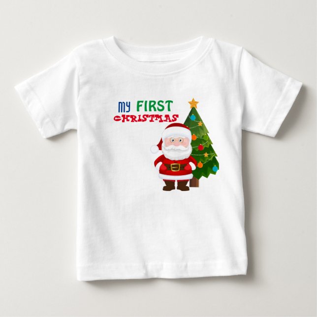 Pour Bébé Mon premier T-shirt BabY de Noël (Devant)
