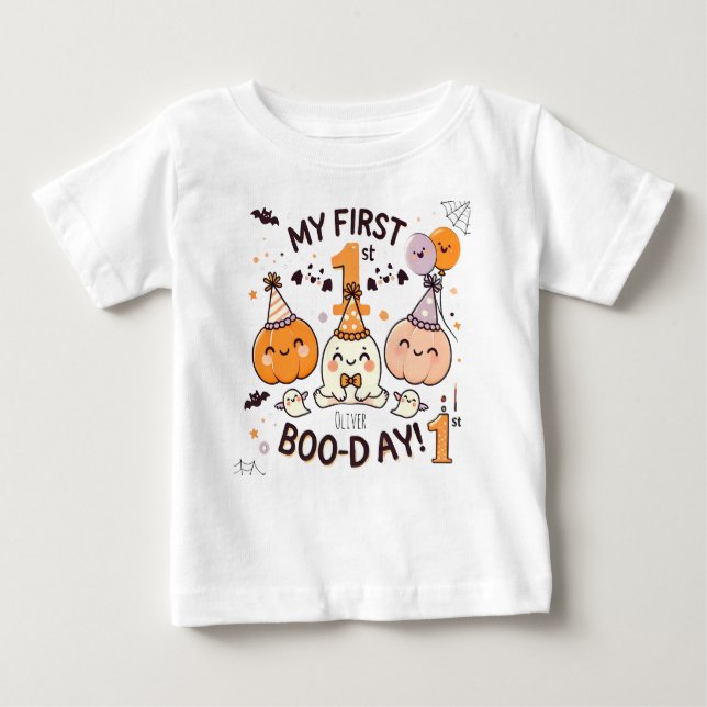 Pour Bébé Mon premier t-shirt Boo-Day Baby 1er anniversaire (Devant)