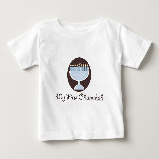 Pour Bébé Mon premier T-shirt de nourrisson de Chanukah (Devant)