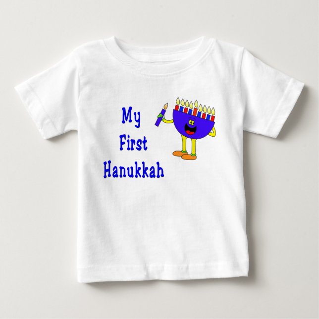 Pour Bébé Mon premier T-shirt de nourrisson de Hanoukka (Devant)