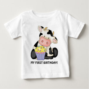 Pour Bébé Mon premier T-shirt de vache à anniversaire