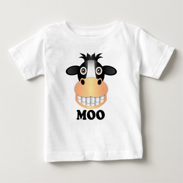 Pour Bébé Moo - Baby Fine Jersey T-shirt  (Devant)