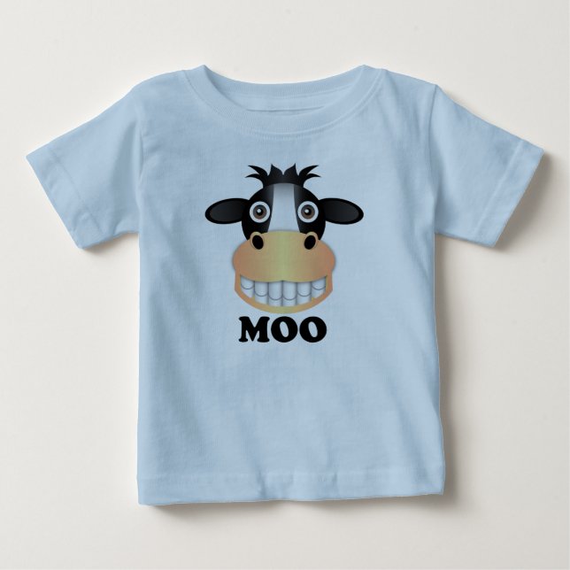 Pour Bébé Moo - Baby Fine Jersey T-shirt  (Devant)