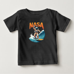 Pour Bébé NASA Astronaute Surfant Rêve T-Shirt