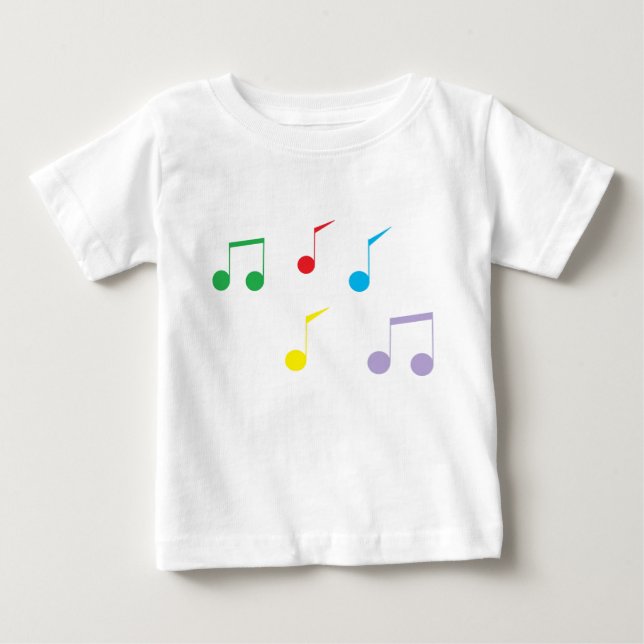 Pour Bébé Notes musicales T-shirt Toddler à manches longues (Devant)