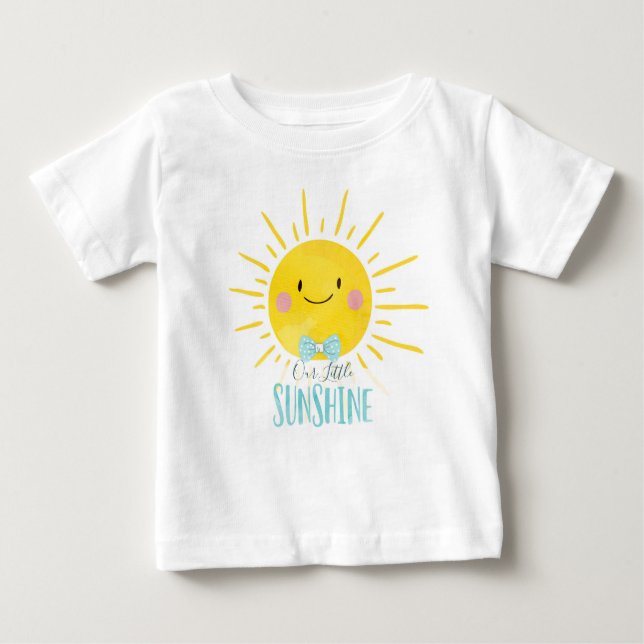 Pour Bébé Notre petit Sunshine Blue Boy Baby Summer T-Shirt (Devant)