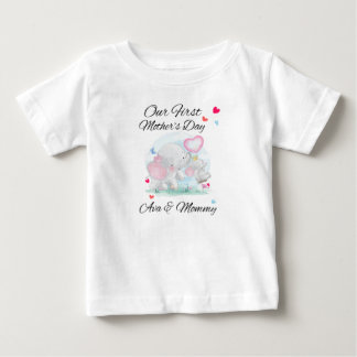 Pour Bébé Notre première fête des mères ensemble T-shirt élé