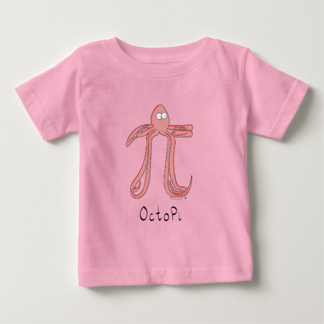Pour Bébé Octopi Pi Cute Math Pi Day Baby T-Shirt (Devant)
