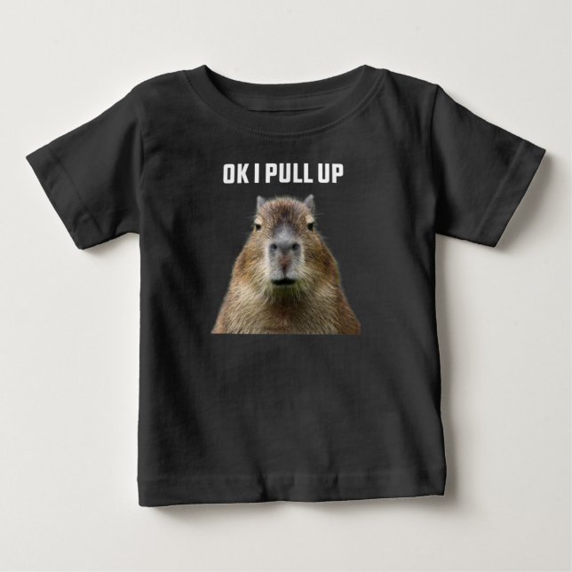 Pour Bébé Ok I Pull Up Capybara T-Shirt (Devant)