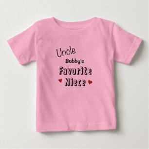 Pour Bébé Oncle Favorite Niece Baby T-Shirt personnalisé