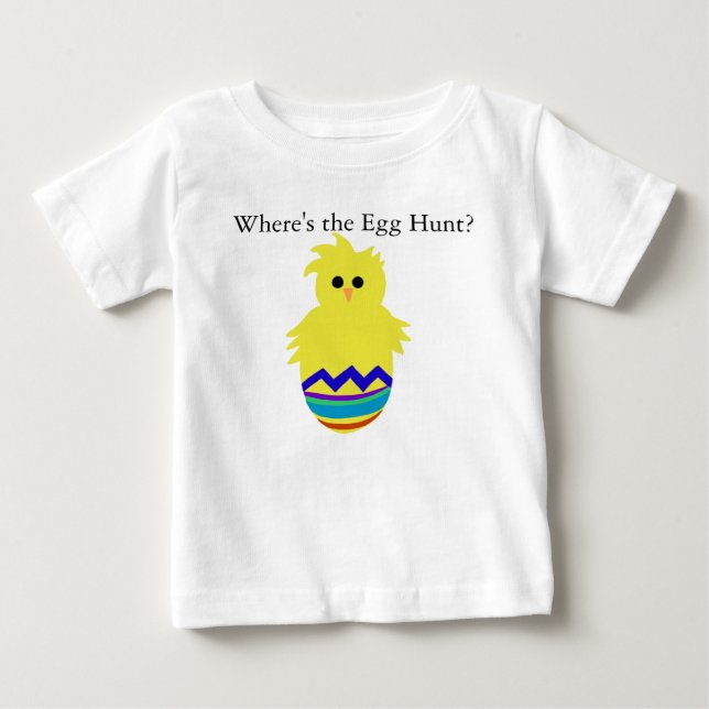 Pour Bébé Où est le T-shirt Oeuf Chasse aux oeufs (Devant)