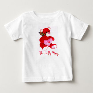 Pour Bébé Ours en peluche rouge vif, papillon et T-shirt LOV