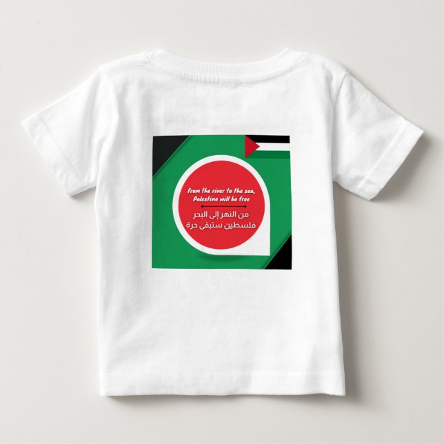 Pour Bébé Palestine Support Baby T-Shirt (Dos)