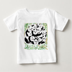 Pour Bébé Pandas Baby T-Shirt Famille Panda