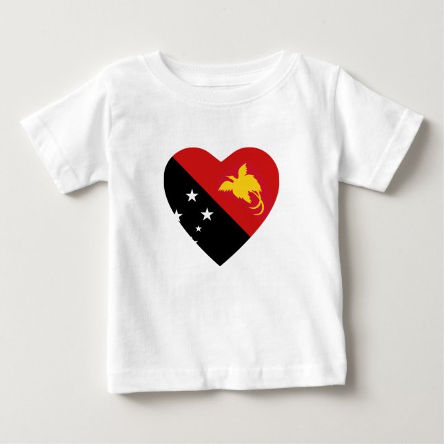 Pour Bébé Papouasie-Nouvelle-Guinée Drapeau T-shirt (Devant)