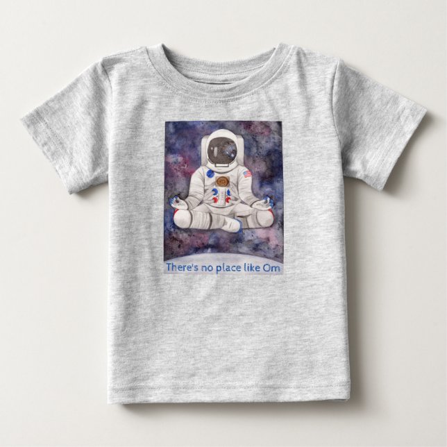Pour Bébé Pas d'endroit comme Om Astronaut T-shirt en coton  (Devant)