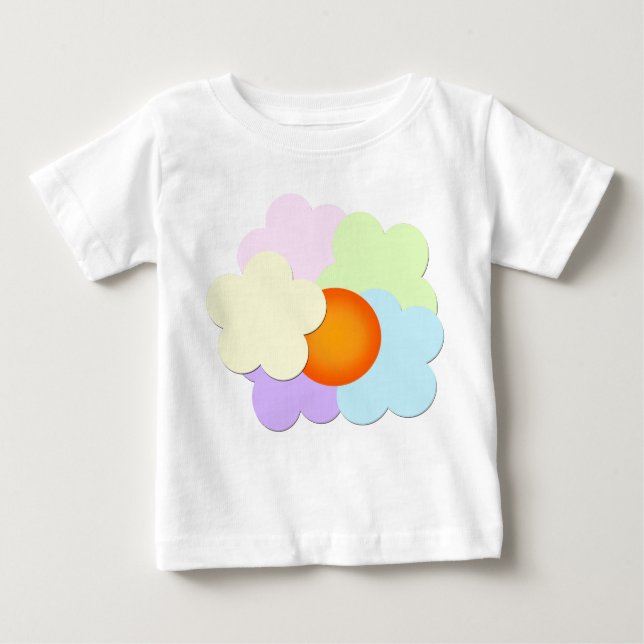 Pour Bébé Pastel Sunset Baby T-Shirt (Devant)