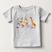 Patinage Animaux Baby Fine Jersey T-shirt