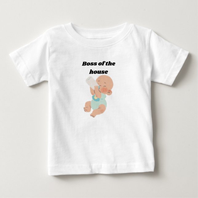 Pour Bébé 👑 patron de la maison - Funny Baby T-shirt (Devant)