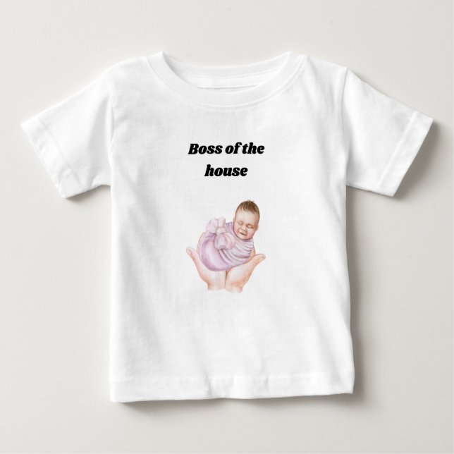 Pour Bébé 👑 patron de la maison - Funny Baby T-shirt (Devant)