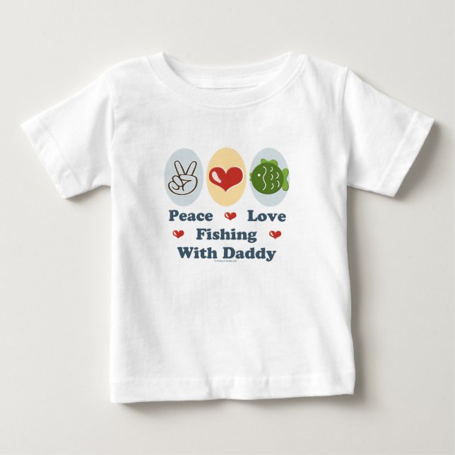 Pour Bébé Pêche d'amour de paix avec le T-shirt de (Devant)