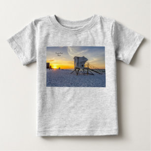 Pour Bébé Pensacola Lifeguard Station Sunrise Baby T-shirt