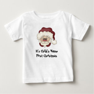 Pour Bébé Père Noël font face au ęr T-shirt de Noël