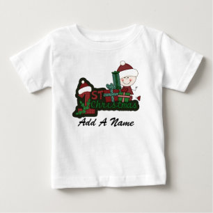 Pour Bébé Père Noël personnalisé Baby 1er T-shirt de Noël