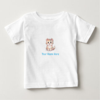 Pour Bébé Personalized Kitten T-Shirt for Baby Girl