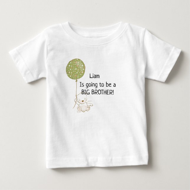 Pour Bébé Personnalisé Va être un T-shirt Big Brother (Devant)