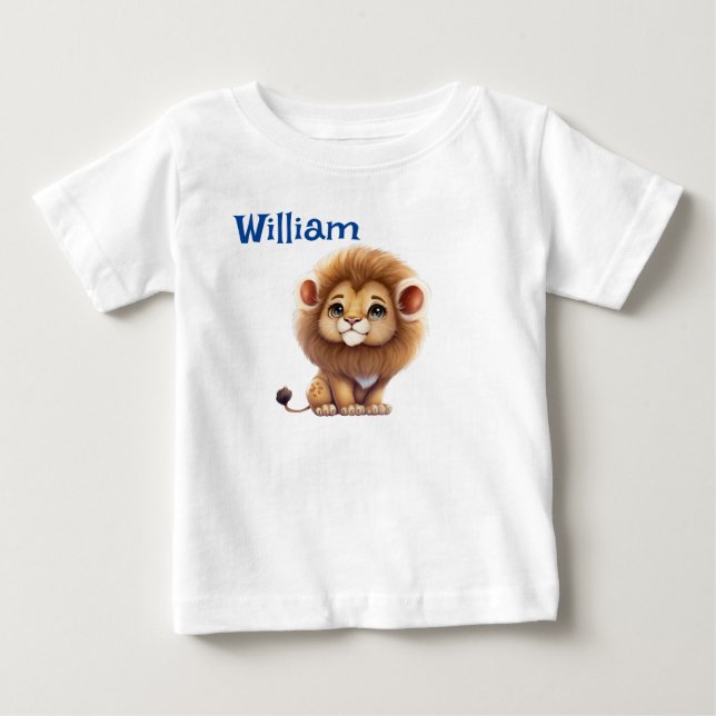 Pour Bébé Personnaliser Baby Lion Baby T-shirt (Devant)