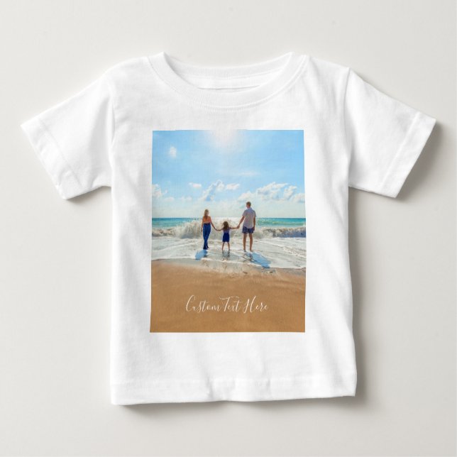 Pour Bébé Personnalisez votre cadeau photo T-shirt avec du t (Devant)