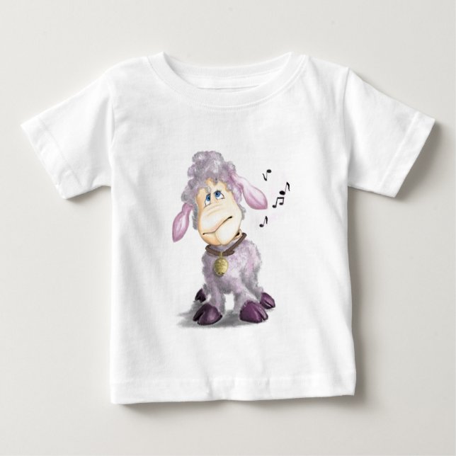 Pour Bébé Petit agneau avec Bell Funny Baby T-shirt (Devant)