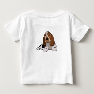Pour Bébé Petit Chien Baby T-Shirt I Love Animaux