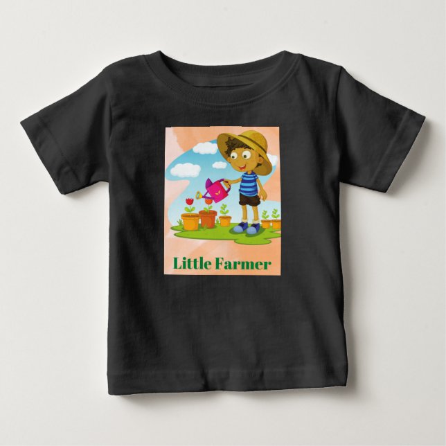 Pour Bébé Petit Fermier Baby Fine Jersey T-Shirt (Devant)