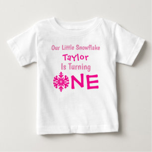 Pour Bébé Petit Flocon de neige 1er Anniversaire T-shirt béb