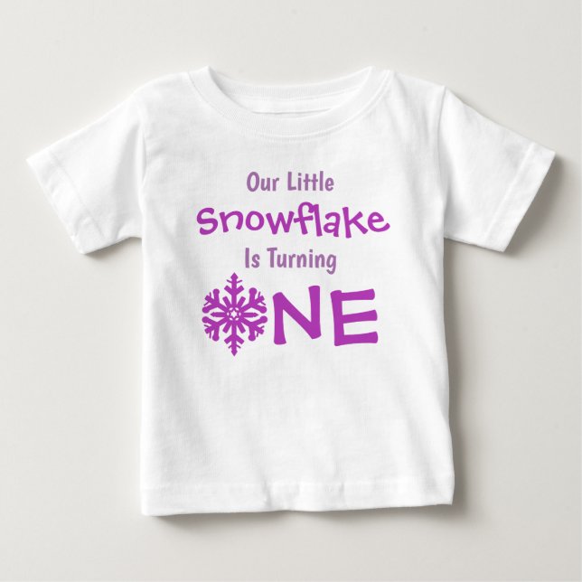 Pour Bébé Petit Flocon de neige 1er Anniversaire T-shirt béb (Devant)
