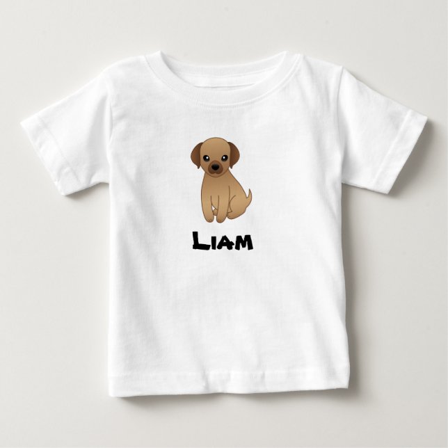 Pour Bébé Petit monogramme de t-shirt enfant avec levrette (Devant)